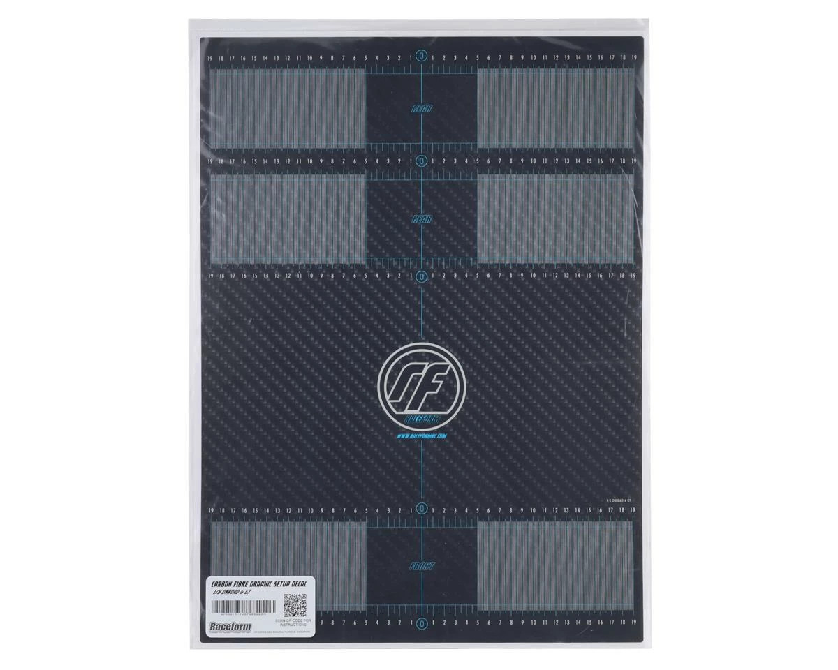 Raceform Carbon Fiber Graphic Setup Decals (1/8 On-Road/GT) 2 Raceform Carbon Fiber Graphic Setup Decals (1/8 On-Road/GT) - Image 2