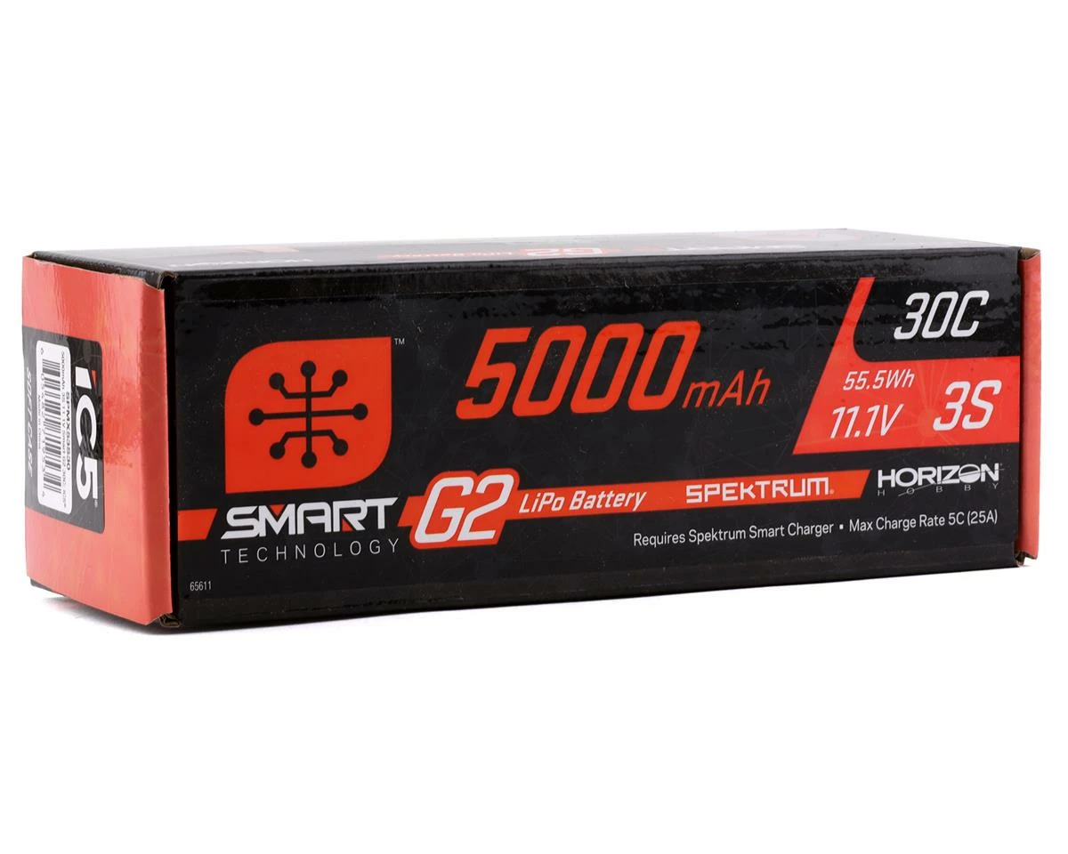 Spektrum RC 3S Smart G2 LiPo 30C Battery Pack w/IC5 Connector (11.1V/5000mAh) 2 Spektrum RC 3S Smart G2 LiPo 30C Battery Pack w/IC5 Connector (11.1V/5000mAh) - Image 2