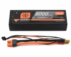 Spektrum RC 2S 100C Smart LiPo Battery w/5mm Tubes (7.6V/8000mAh)
