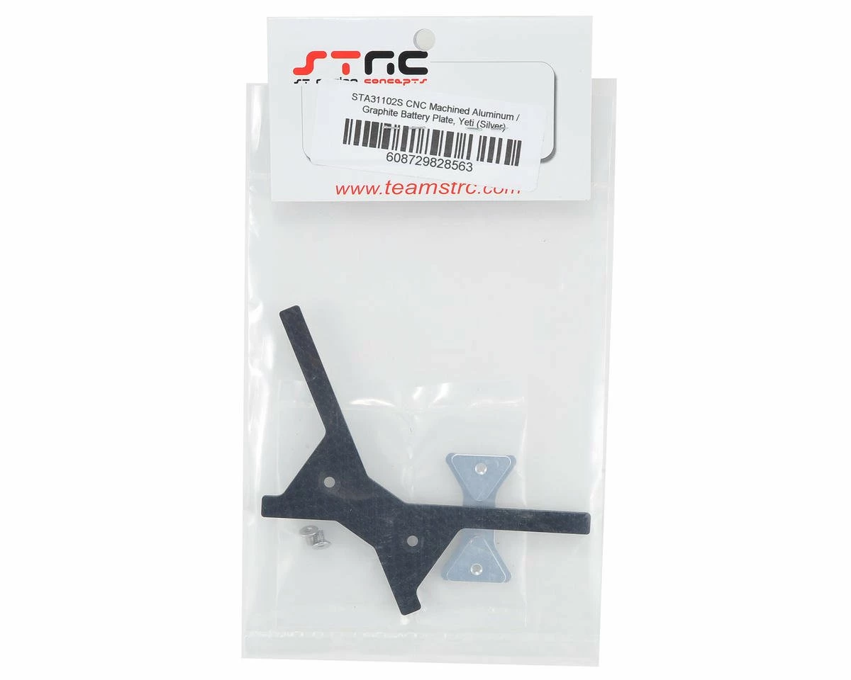 ST Racing Concepts Aluminum/Graphite Battery Plate (Silver) 2 ST Racing Concepts Aluminum/Graphite Battery Plate (Silver) - Image 2