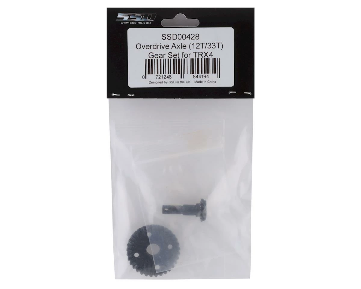 SSD RC TRX4 Overdrive Axle Gear Set (12/33T) 2 SSD RC TRX4 Overdrive Axle Gear Set (12/33T) - Image 2