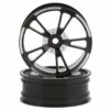 SSD RC V Spoke Aluminum Front 2.2” Drag Racing Wheels (Black) (2)