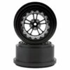 SSD RC V Spoke Aluminum Rear 2.2/3.0” Drag Racing Beadlock Wheels (Black) (2)