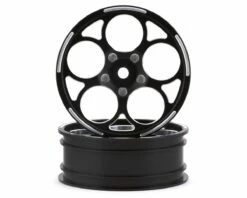 SSD RC 5 Hole Aluminum Front 2.2” Drag Racing Wheels (Black) (2)