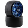 Sweep VHT Crusher Pre-Mounted Monster Truck Belted Slick Tires (Blue) (2) (1/2 Offset) w/17mm Hex