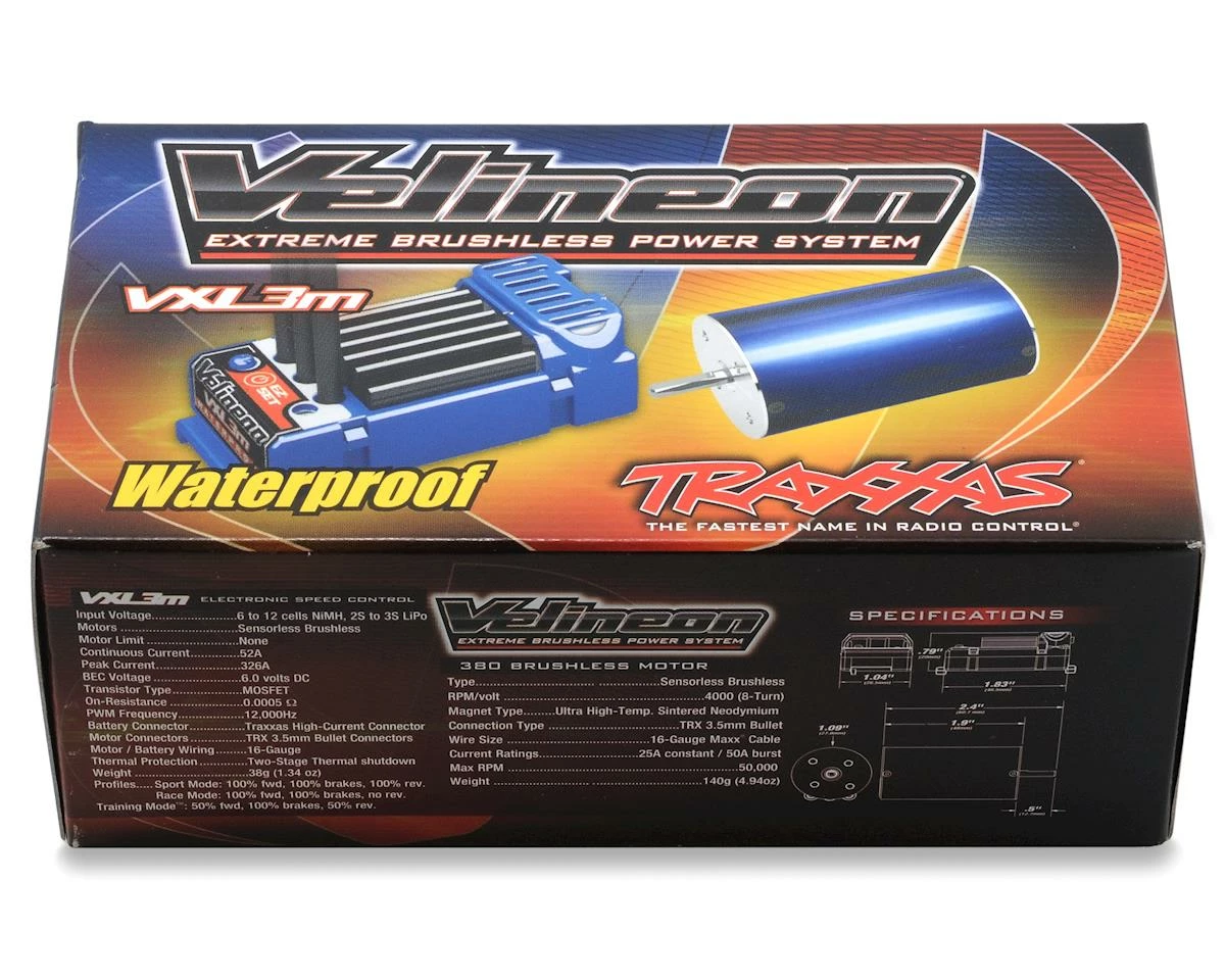 Traxxas Velineon VXL-3M Waterproof 1/16 Scale Brushless Power System 2 Traxxas Velineon VXL-3M Waterproof 1/16 Scale Brushless Power System - Image 2