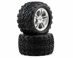 Traxxas Pre-Mounted 3.8 Talon Tire w/Split Spoke Wheel (Chrome) (2)