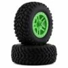 Traxxas SCT Off-Road Pre-Mounted Tires w/Split-Spoke Wheels (Green)