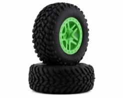 Traxxas SCT Off-Road Pre-Mounted Tires w/Split-Spoke Wheels (Green)