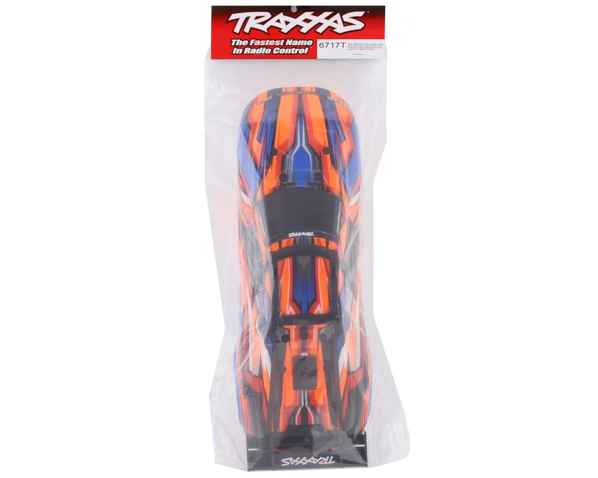 Traxxas Rustler 4X4 VXL Pre-Painted Body w/Clipless Mounting (Orange) 2 Traxxas Rustler 4X4 VXL Pre-Painted Body w/Clipless Mounting (Orange) - Image 2