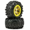 Traxxas Pre-Mounted Canyon AT Tires w/Geode Beadlock Style Wheels (2) (Chrome/Yellow)