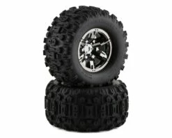 Traxxas X-Maxx Sledgehammer Pre-Mounted Tires w/17mm Hex (Black Chrome) (2)