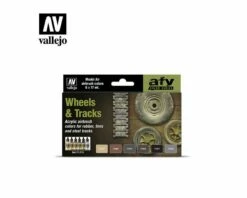 Vallejo Paints 17Ml Wheels N Tracks Air Paint Set 6