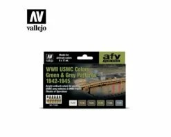 Vallejo Paints 17Ml Wwii Usmc Greengrey 1942-19 Set 6Pc