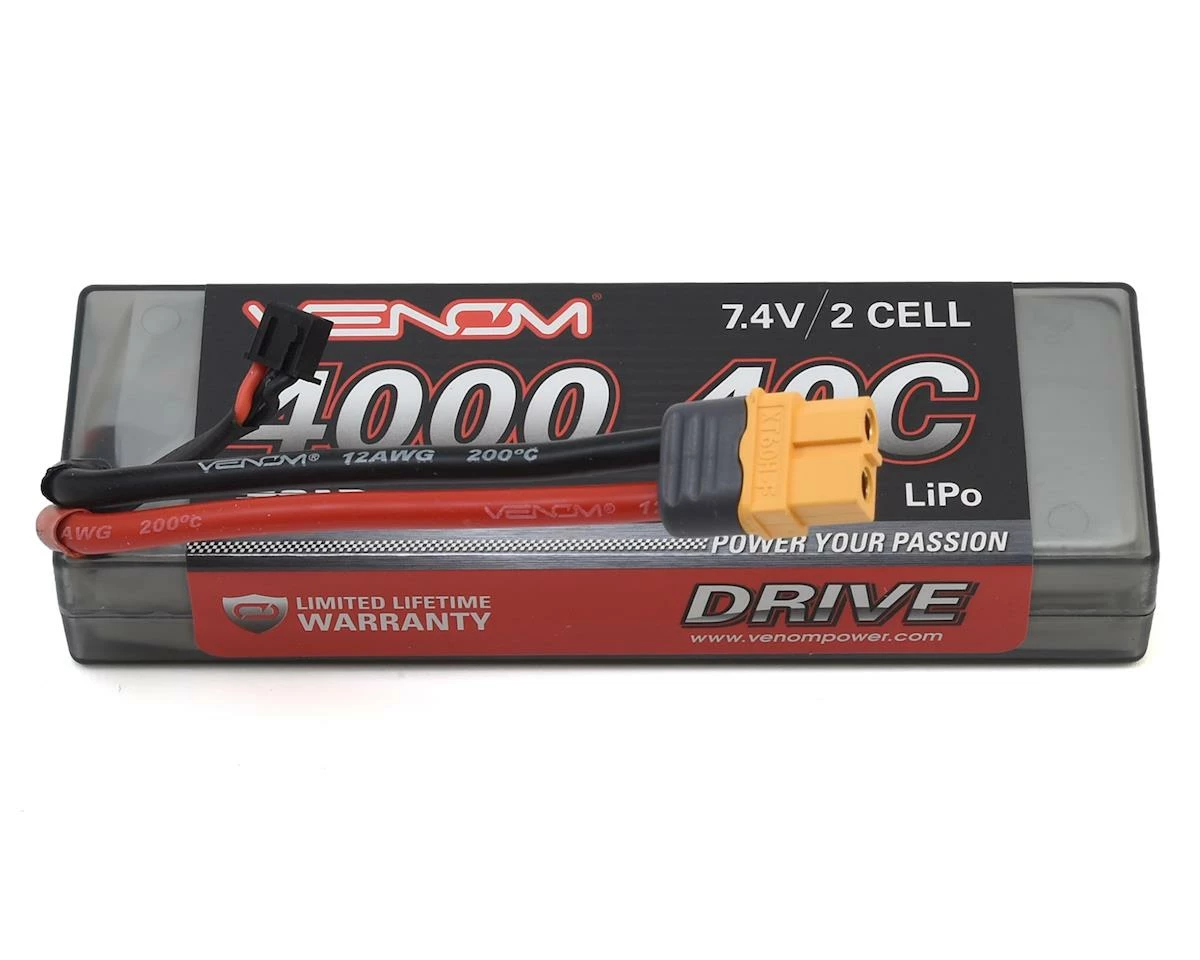Venom Power 2S 40C Hard Case LiPo Battery w/UNI 2.0 (7.4V/4000mAh) 1 Venom Power 2S 40C Hard Case LiPo Battery w/UNI 2.0 (7.4V/4000mAh)