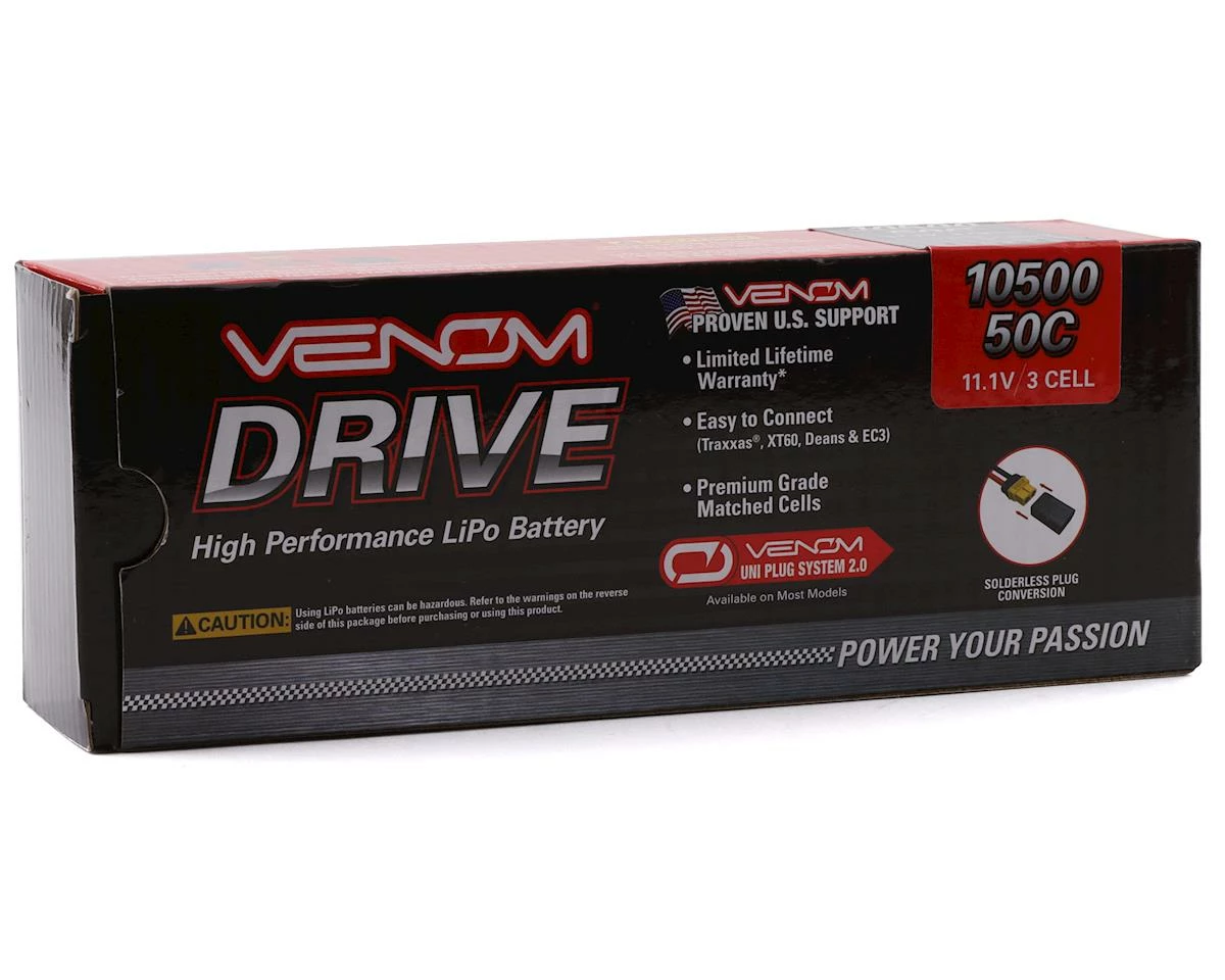 Venom Power Drive 3S 50C LiPo Battery w/EC5 (11.1V/10500mAh) 2 Venom Power Drive 3S 50C LiPo Battery w/EC5 (11.1V/10500mAh) - Image 2