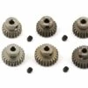 Yeah Racing Hard Coated 48P Aluminum Pinion Gear Set (21, 22, 23, 24, 25, 26T) (3.17mm Bore)