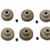 Yeah Racing Hard Coated 64P Aluminum Pinion Gear Set (35, 36, 37, 38, 39, 40T) (3.17mm Bore)
