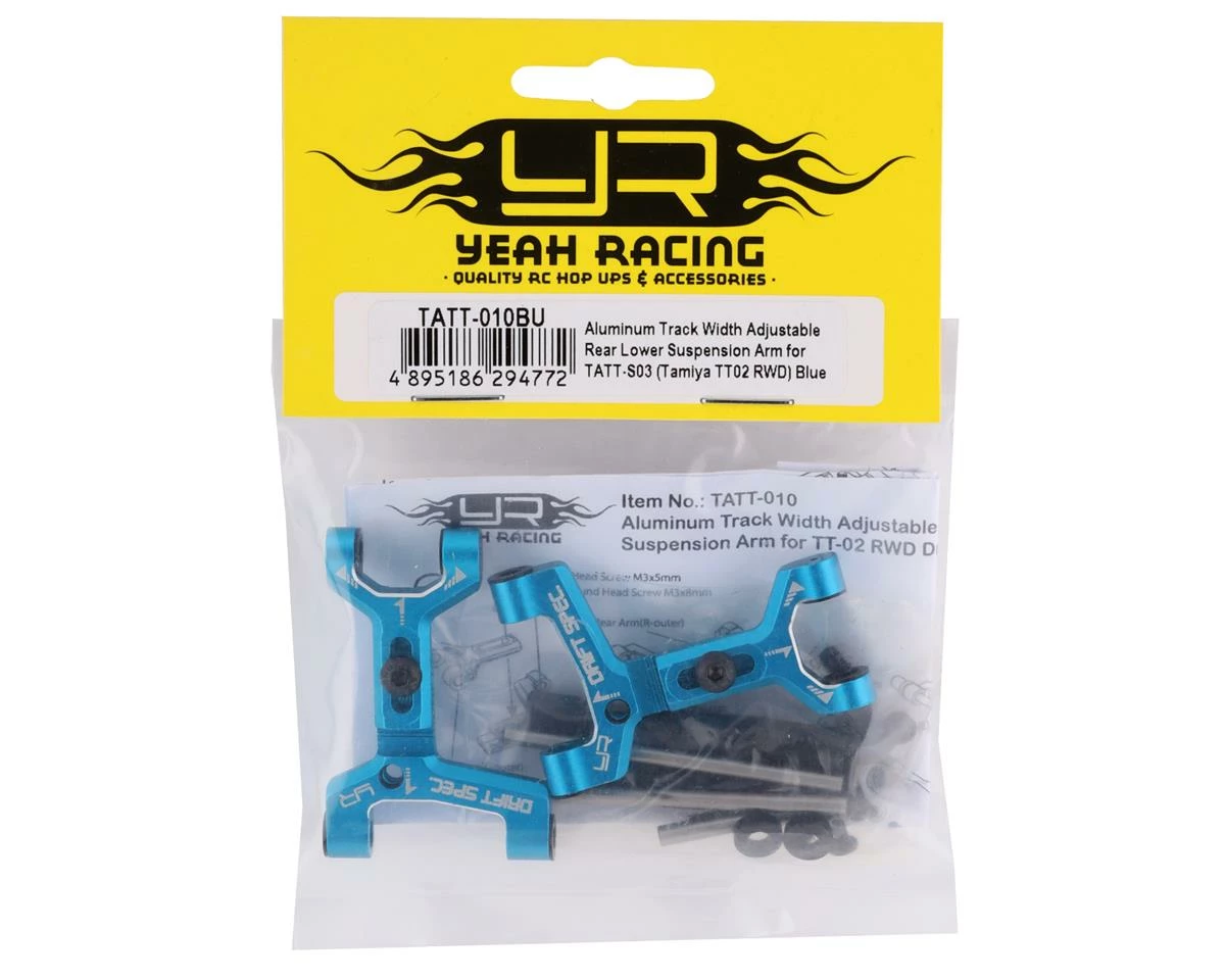 Yeah Racing Tamiya TT-02 RWD Aluminum Rear Lower Suspension Arms (Blue) (2) 2 Yeah Racing Tamiya TT-02 RWD Aluminum Rear Lower Suspension Arms (Blue) (2) - Image 2